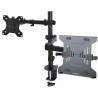 Monitor Arm with Laptop Tray Adjustable