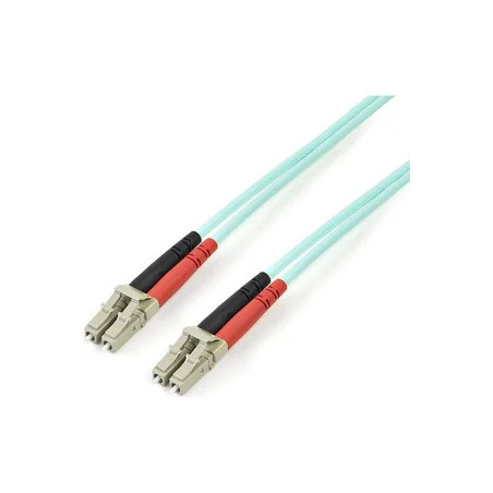 STARTECH 2M LC FIBER OPTIC CABLE - 10GB AQUA - MM DUPLEX 50/125 - LSZH LTW