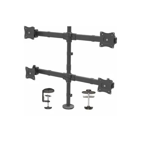 STARTECH QUAD MONITOR DESK MOUNT 27", 8KG, FULL MOTION, H/ADJ, VESA, BLACK, 5YR