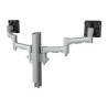DUAL ARM MONITOR MOUNT H SILVER