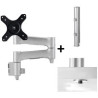 400MM POST WITH 460MM MONITOR ARM SIL