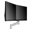 ATDEC DUAL RAIL DESK MOUNT SILVER